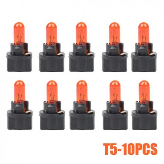 10Pcs T5 SMD Car LED Dashboard trument Interior Light Lamp Bulb Accessories