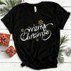 Top da Donna in Cotone Natale Coquette Stampa Fiocco High Street Moda Trendy Pullover Magliette da Donna