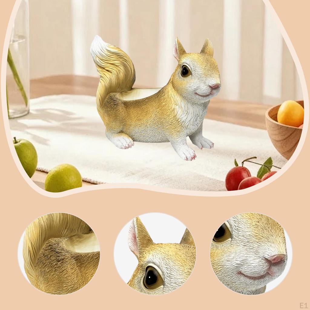 Decorative Collectible Squirrel Statue, Storage Item, Animal Sculpture for Housewarming, Wardrobe,