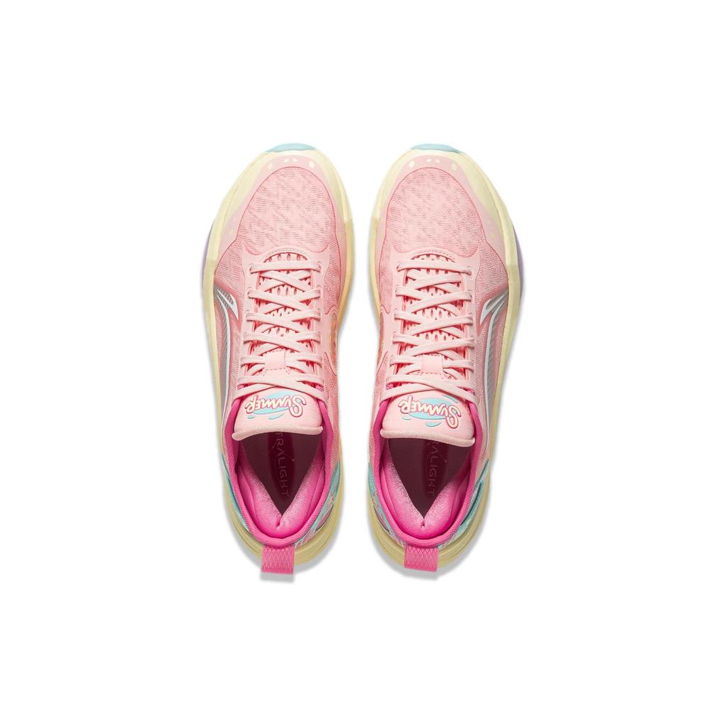 Li-Ning Super Lightweight 2024 Shock Absorption Non-Slip Wear-Resistant Lightweight Rebound Low-Top Basketball Shoes Men Sneaker Pink Blue ABAU011-8