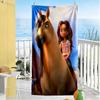 Demon Hunter Beach Towel Quick-Dry Soft Microfiber Comfortable Lightweight Suitable for Swimming, Gym, Camping, Yoga Vacation