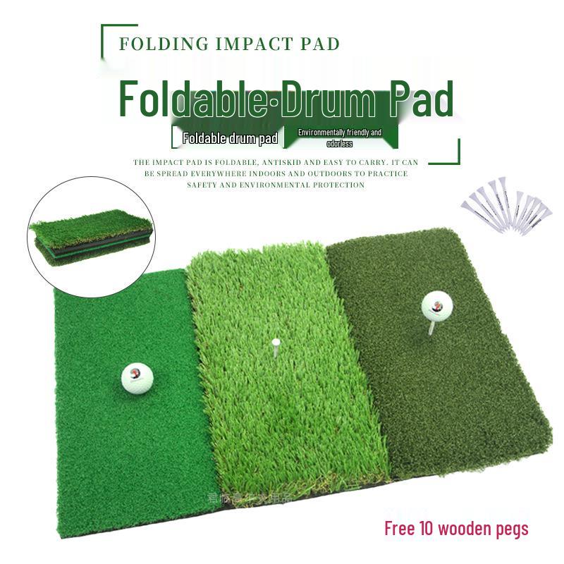 

Складной тройной коврик для гольфа: Портативный нескользящий коврик для отработки чиппинга и свинга - Бесплатная доставка