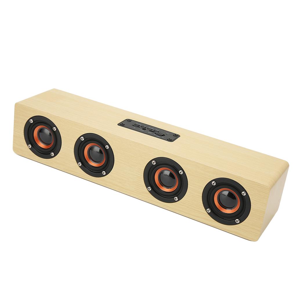 Wooden   Speaker Stereo Hands   Calling Heavy Bass Desktop Wireless Speaker for Cellphone Computer