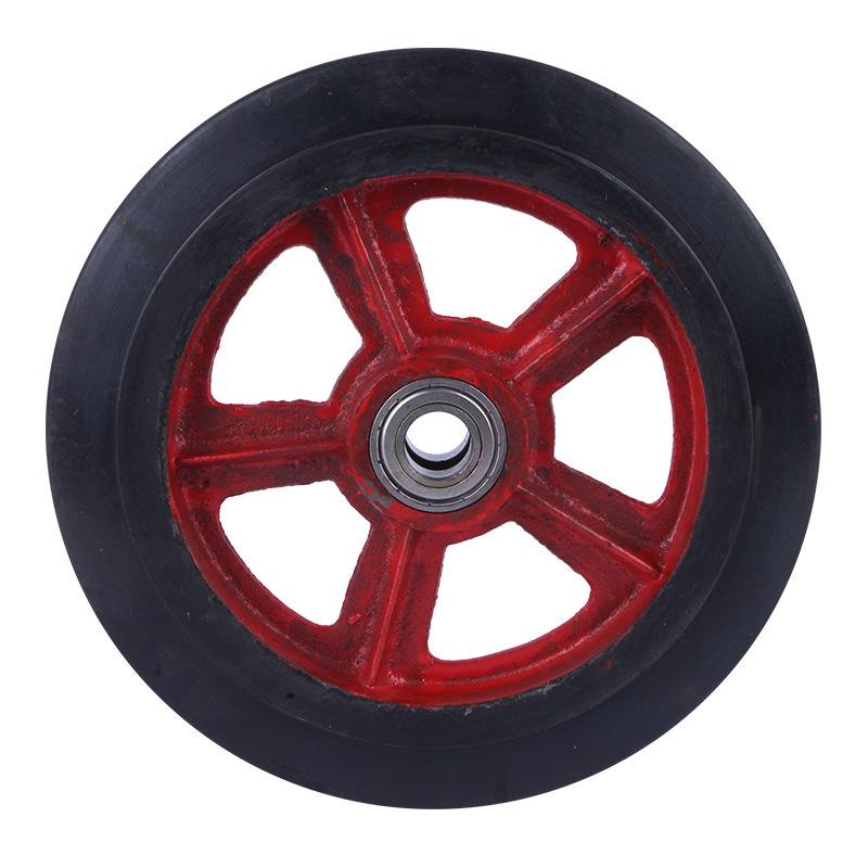 Tiger 10" & 12" Tyst Kraftig Gummibromsad Hjul för Syreflaskvagnar