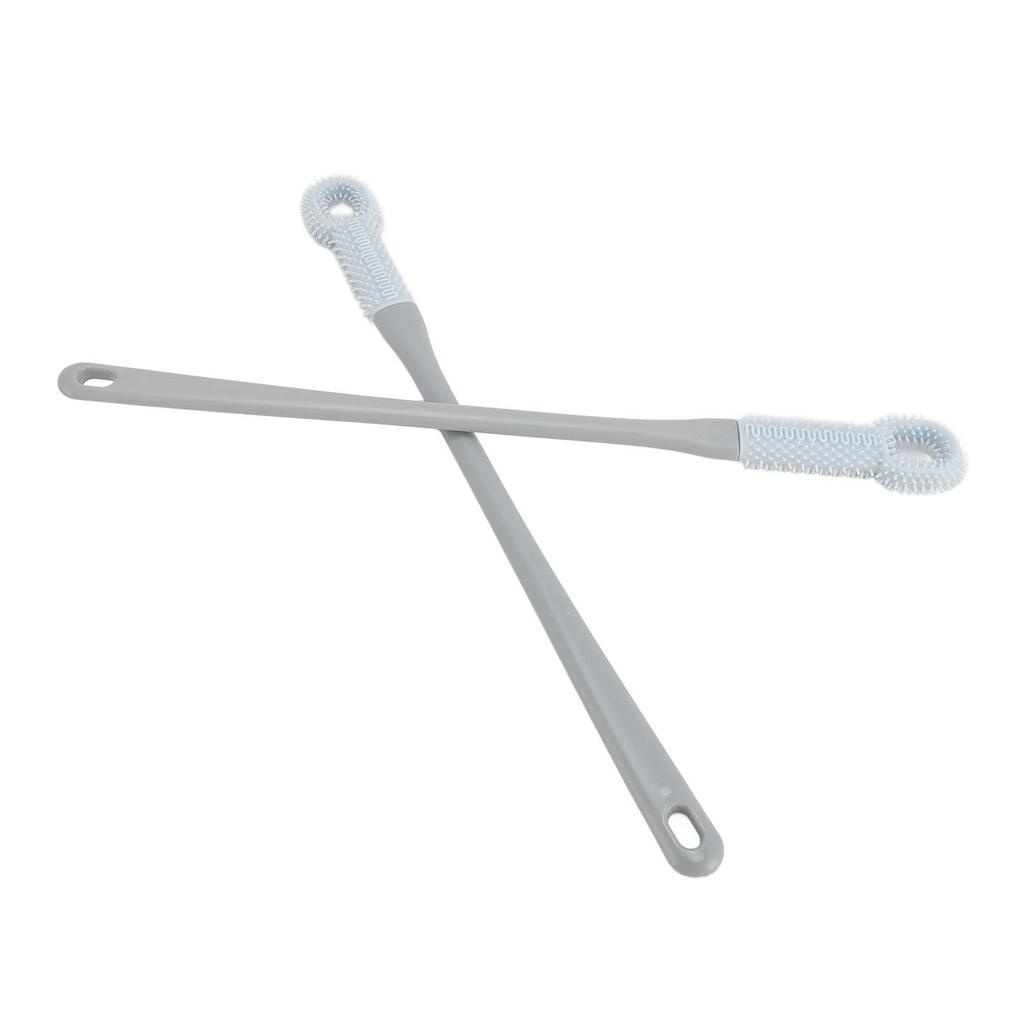 2 ks Sada kartáčků na čištění prstů na nohou Dlouhá rukojeť Silikonový do sprchy Štěrbinový Exfoliační pro seniory Starší muže Ženy