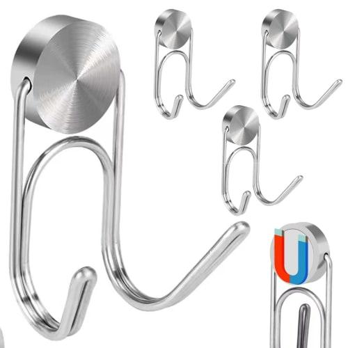 

Buelkmag Magnetic Hooks with Magnets, 304 Stainless Steel, Rust-Resistant, 18kg Vertical Load Capacity, 3kg Horizontal Load Capacity, Corrosion-Resist