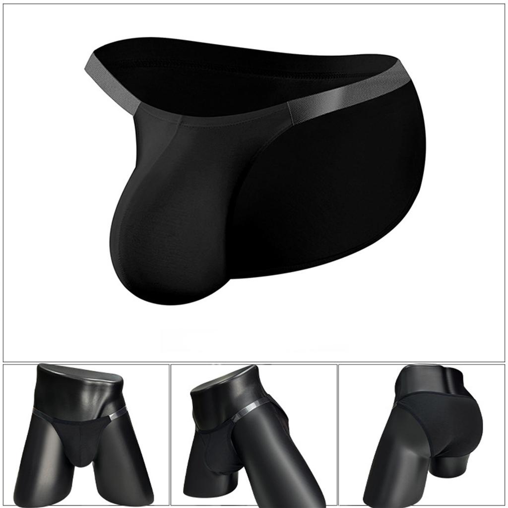 Men's Solid Color High Cut Low Waist Briefs Full Coverage Stretchy Comfortable Underwear for Daily Wear and Special Occasions