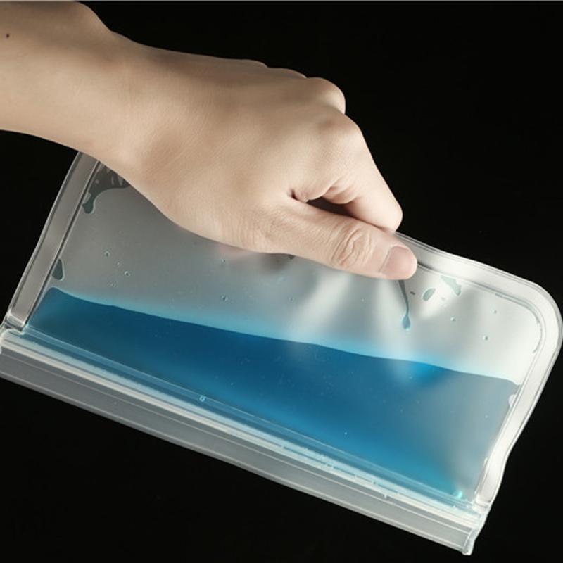 4KS S-XL Silikonový sáček na potraviny Opakovaně použitelný Stojací Uzavíratelný sáček Nepropustné Nádoby Sáček na čerstvé potraviny Sáček na skladování potravin Čerstvý obal Ziplock sáček