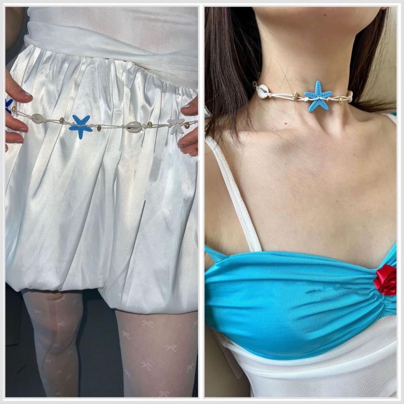 Sexy Summer Starfish Waist Chain Belt Swimsuits Body Accessories Beach Lingerie Metal Bikini Belly Chains Women Dress Jewelry
