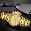 WWOOR Wò Ài 8868 Men's Trendy Luminous Steel Band Waterproof Quartz Sports Watch