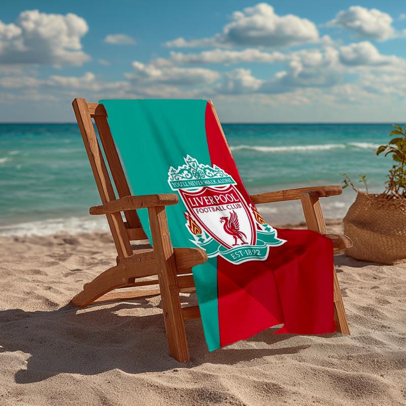 Ultra-Soft Beach Towel with Liverpool Football Club Theme,Ideal for Pool - Camping, Diving - Perfect Travel Essential, Vibrant Beach Towel.