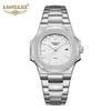 LONGLUX Men's Steel Strap Nautilus Watch Calendar Luminous Business Quartz Watch