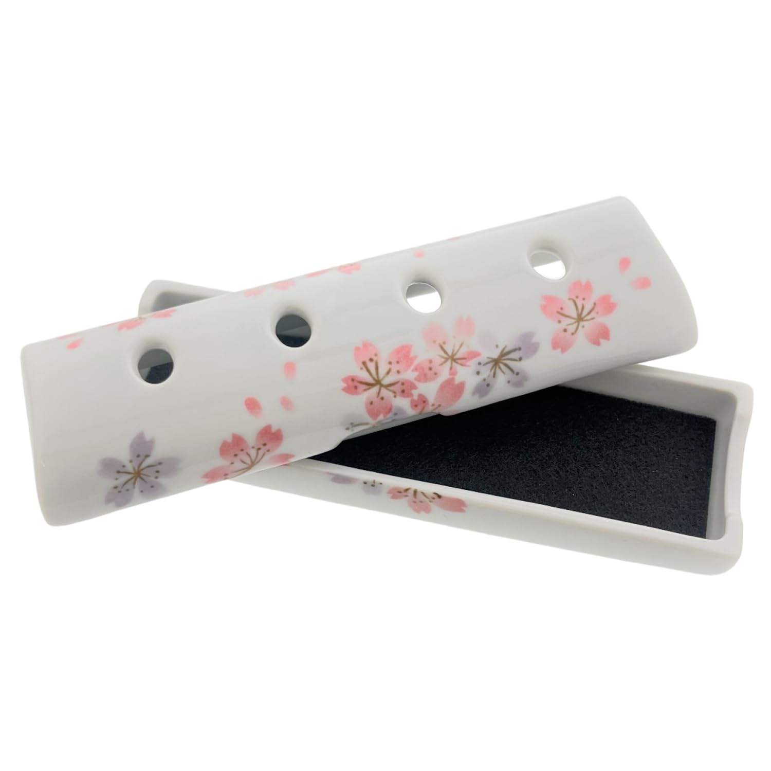 

Nippon Kodo Incense Stick Holder, Large, with Sakura Floral Pattern, 1 piece
