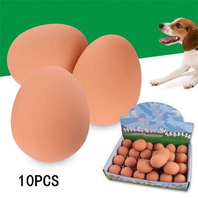 1/3/5/10 Piezas Huevos Realistas Rebotantes Bolas Rebotantes de Goma Falsa Modelo Granja Gallina Ponedora Gallina Incubando Huevo Juguete para Mascotas Broma
