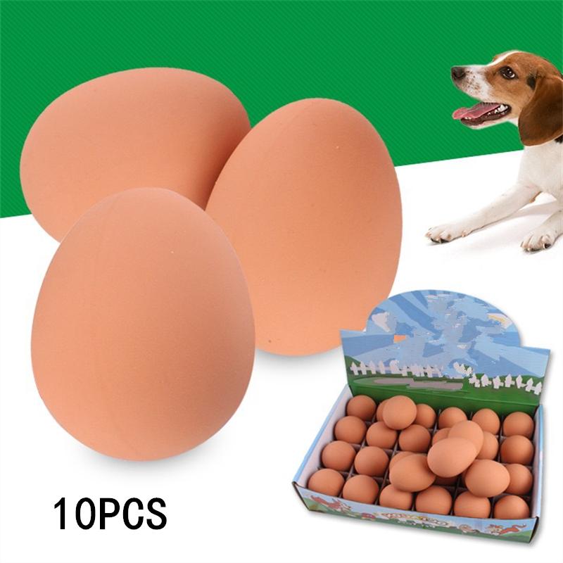 1/3/5/10 Piezas Huevos Realistas Rebotantes Bolas Rebotantes de Goma Falsa Modelo Granja Gallina Ponedora Gallina Incubando Huevo Juguete para Mascotas Broma