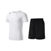 Comfortable Solid Color Logo Short Sleeve T-Shirt And Quick-Dry Loose Fit Five-Point Shorts Casual Sports Set ATSV597-1+LXKW124-1