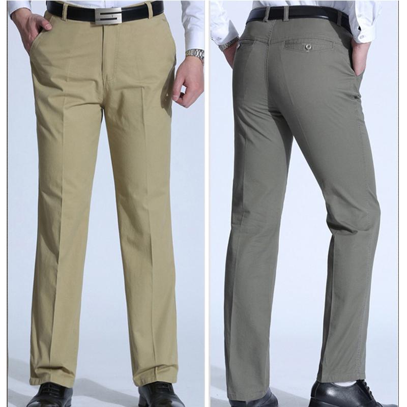 Pantalon Décontracté Pour Homme - Coupe Droite, Poches Plates - Confortable Pour Le Travail Ou La Maison