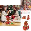 Santa Claus Gift Container With Red Paper Material For Christmas Celebration Gifts