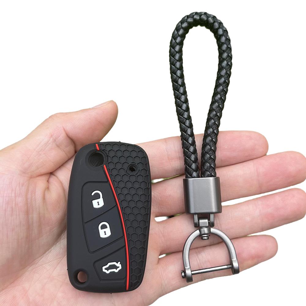 For Fiat PANDA IDEA DUCATO BRAVO 500 DOBLO GRANDE STILO PUNTO MINIBUS Remote Silicone Car Key Case Rubber Holder Cover Protector
