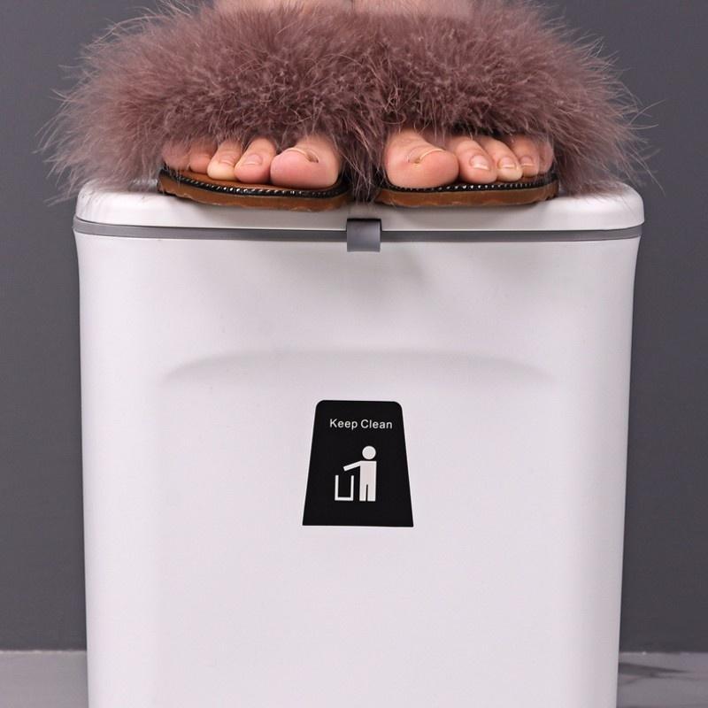 7L/9L Wall Mounted Trash Can Bin with Lid Waste Bin Kitchen Cabinet Door Hanging Trash Bin Garbage Car Recycle Dustbin Rubbish