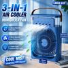 Three-in-one Fan Air Conditioner LED Light Portable Humidifier Air Conditioner Fan 3/100 Speed Outdoor Travel Spray Ice-cold Fan