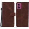 For Motorola Moto G55 5G Case PU Leather Wallet Protective Phone Cover Calf Texture