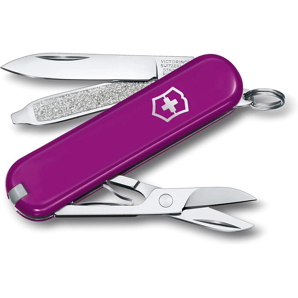 Victorinox Classic SD Tasty Grape Swiss Army Knife 7 Functions Compact Multi-Tool