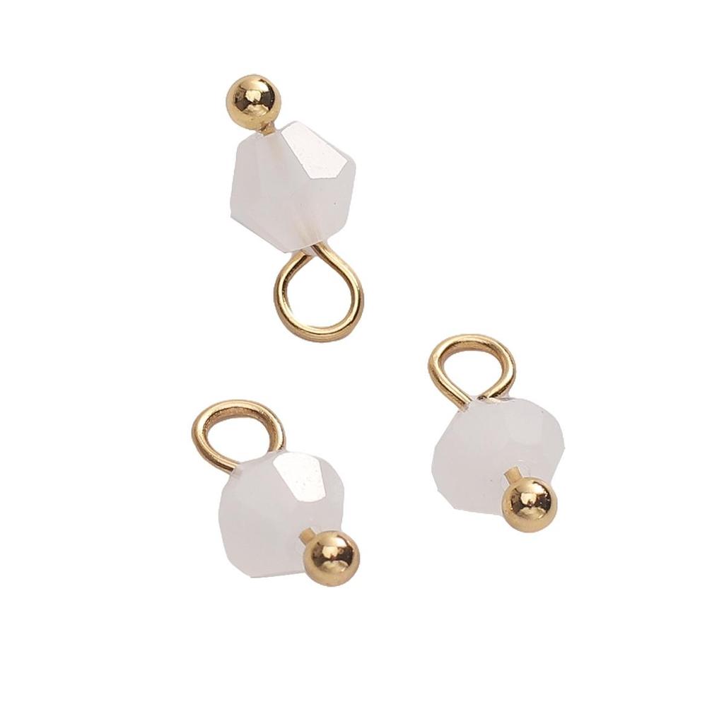 5 stk. Anheng med glassperler til halskjede, armbånd, øredobber, DIY smykkelaging