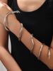 Punk Multilayer Metal Alloy Gold Black Color Cool Bendy Snake Necklace Bracelet for Women Men Chunky Jewelry
