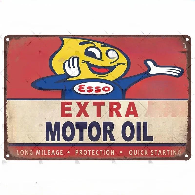 

Gaso Signs Класична металева табличка ESSO Motor Oil Винтажна металева табличка Настінна прикраса Чоловіча кімната Гараж Автомайстерня Вироби Ручної Роботи Таблички 30x40cm(11.8x15.7inch)