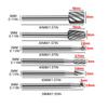 6Pieces Carbides Rotary Burr Set Die Grinder Bit 3mm Shank Grinder Drill Rotary Burrs Cutting Burs Metal Polishing