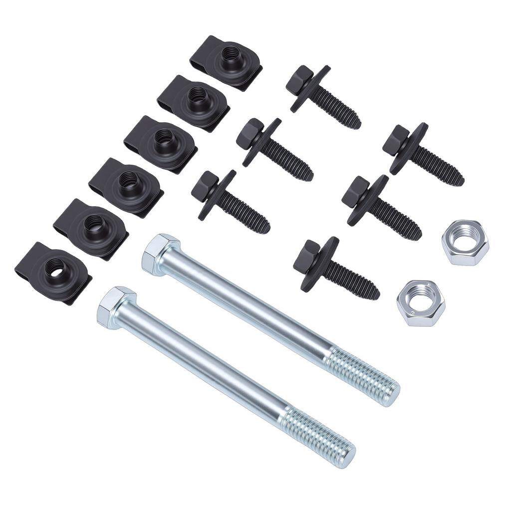Front Leaf Spring Bracket Mounting Kit with Eye Bolts J Clips K00038 EB Replacement for Camaro Nova 1967 1981