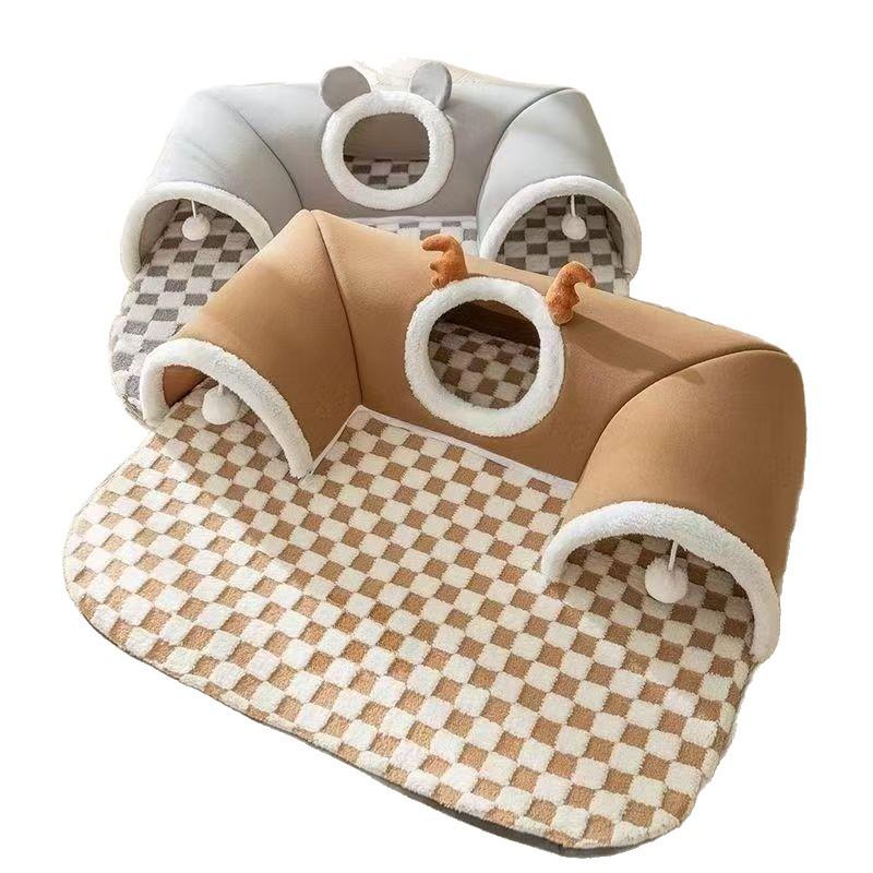 All-Season Foldable Pet Tunnel & Burrowing House for Cats and Dogs