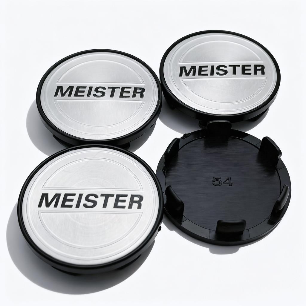 4pcs JDM W Work MEISTER Logo Emblem Car Wheel Center Caps 54MM Clips 49MM Wheels Hub Dust Cap Rim Hubcaps Cover Car Accessories