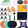 174pcs Precision Support Card Flattening Kit Accessory Kit Clear Acrylic Rounds Card Care Tool Portable