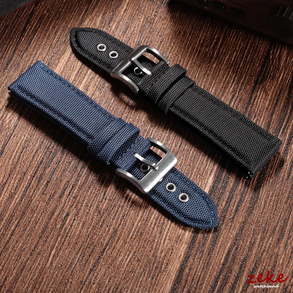 22mm Sailcloth Watch Strap for Omega for Seiko Business Nylon Matte Buckle Waterproof Bracelet Men Women Quick Release Watchband