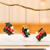 Creative Christmas Party Favors Home Dekor Závěsný přívěsek Hračky pro panenky Hlavy vláčků dřevěné