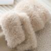 Gants chauds et épais pour écran tactile Matière suède Gants coupe-vent Gants à manchette poilue Activités hivernales
