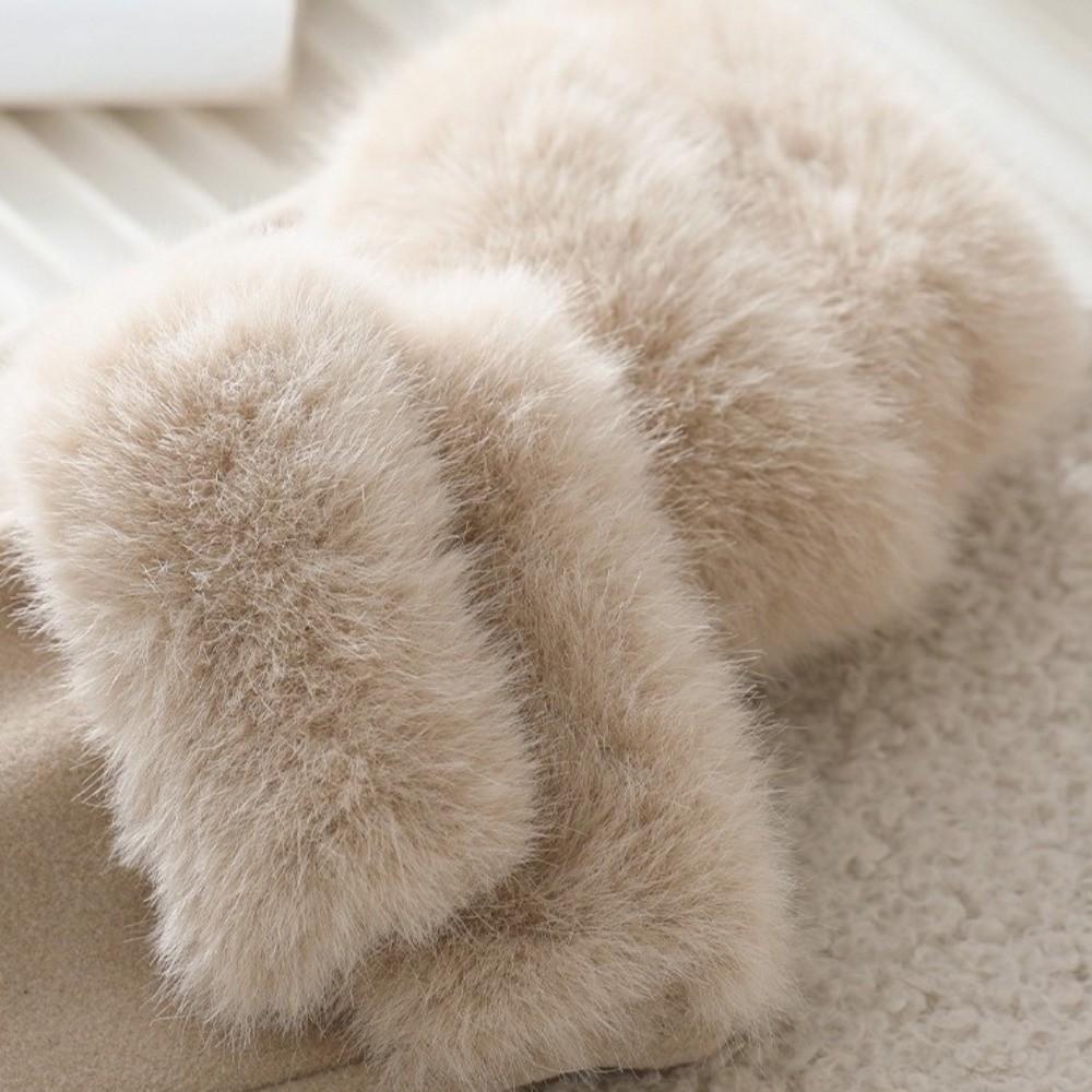 Gants chauds et épais pour écran tactile Matière suède Gants coupe-vent Gants à manchette poilue Activités hivernales