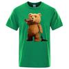 Beautiful Ted Bear drinking beer Foster funny printed man shirt short random sleeves Loose Oversize T Street hip hop shirts