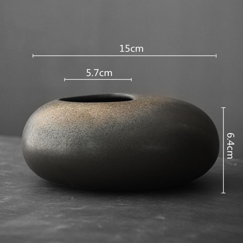 Topf Ellipse Keramik Blumentopf Vase Kieselform Blumensteckschaum Bonsai Zubehör Heimdekoration Sukkulententöpfe Vasen