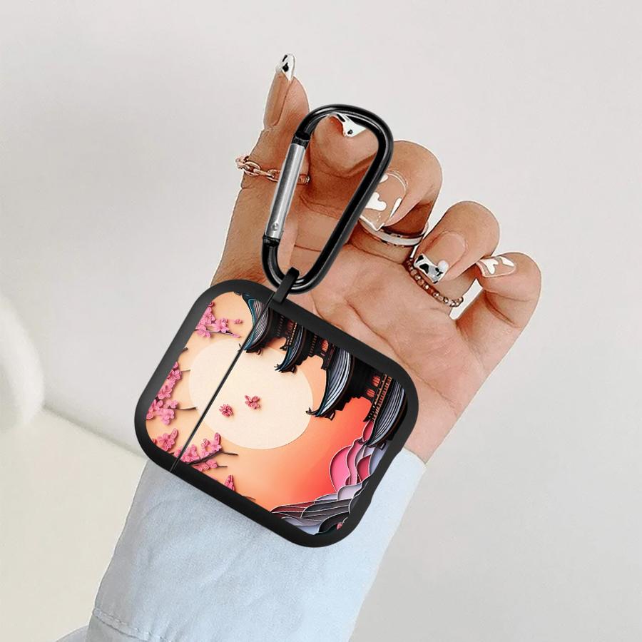 Japanese Ancient House Painting Earphone Cases Cover Case For Airpods 2 4 Pro2 Pro3 1 3 Pro