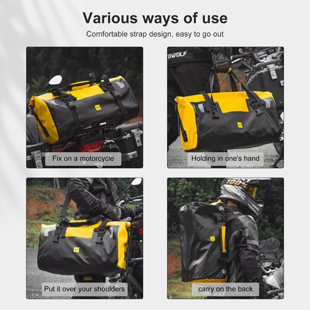 High-capacity Dry Bags Waterproof Durable Motorcycle Seat Bag Waterproof Tail Bag Travel