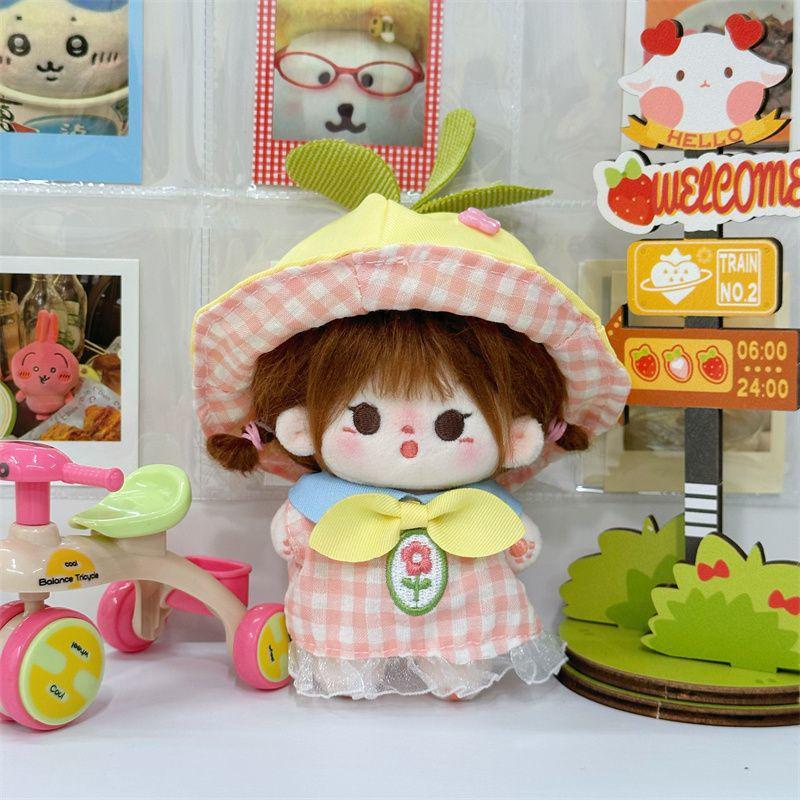 10cm Cotton Doll Clothes Set - 'Sprout's Letter' - Cute Plush Toy Dress-Up Outfit