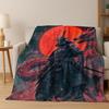 Japanischer Samurai Bushido Katana Flanelldecke Weiche Warme Decke für Schlafzimmer Wohnzimmer Bett Büro Reise Camping Picknick Geschenk