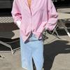 Casual Vintage Striped Long Sleeve ShirtsWomen Loose Lapel Single Breasted Oversize Blouse Fashion Versatile Daily Tops
