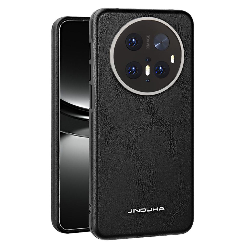 Capa Vintage de Couro Liso Para Huawei Mate 60 70 Pro+ Plus Capa Magnética Business Para Carregador Sem Fio Magsafe Suporte