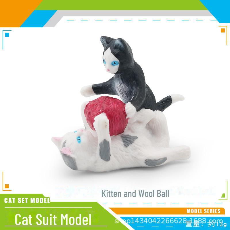 Seashell Cat Figurine: Realistic Kitten Toy Model