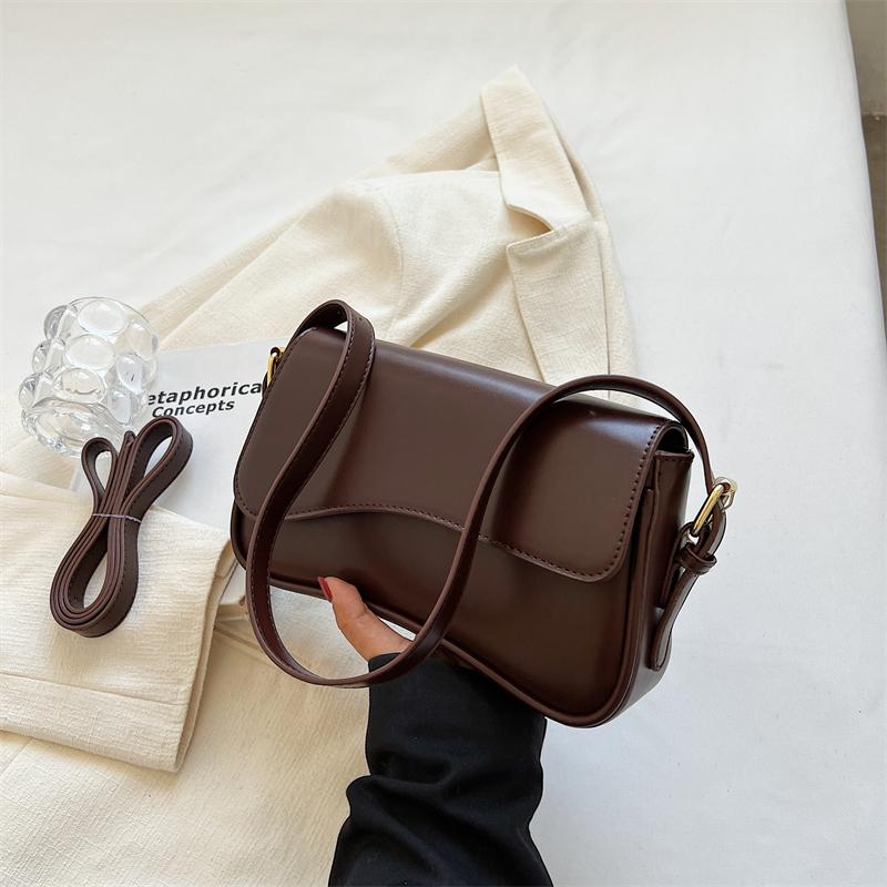 Vintage Shoulder Bag for Woman, Chain Handbag, Black Crossbody Bags, Underarm Bags,
