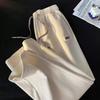 Ice Silk Straight Pants Men's Summer Thin Trendy Brand High-end Wide-leg Pants Design Loose Casual Trousers